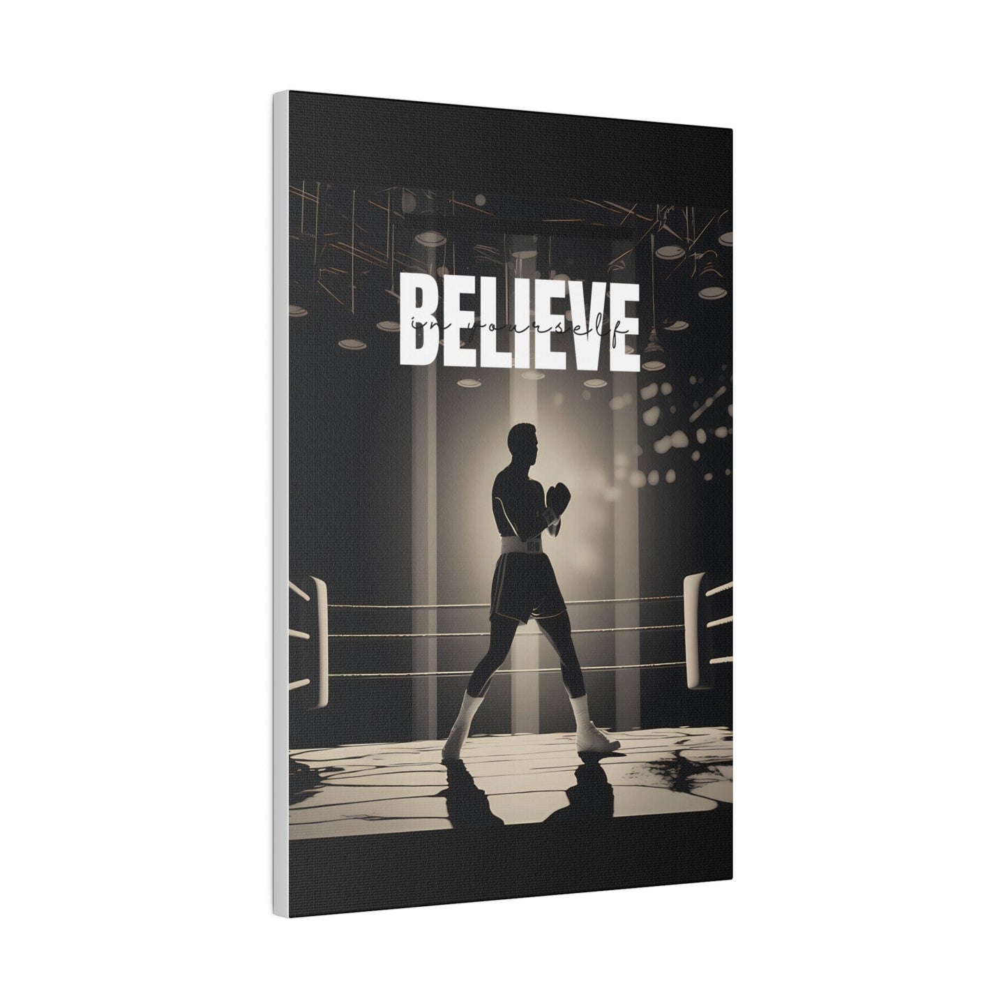 Empowered by Ali Motivational Wall Art of Muhammad Ali - Side angle