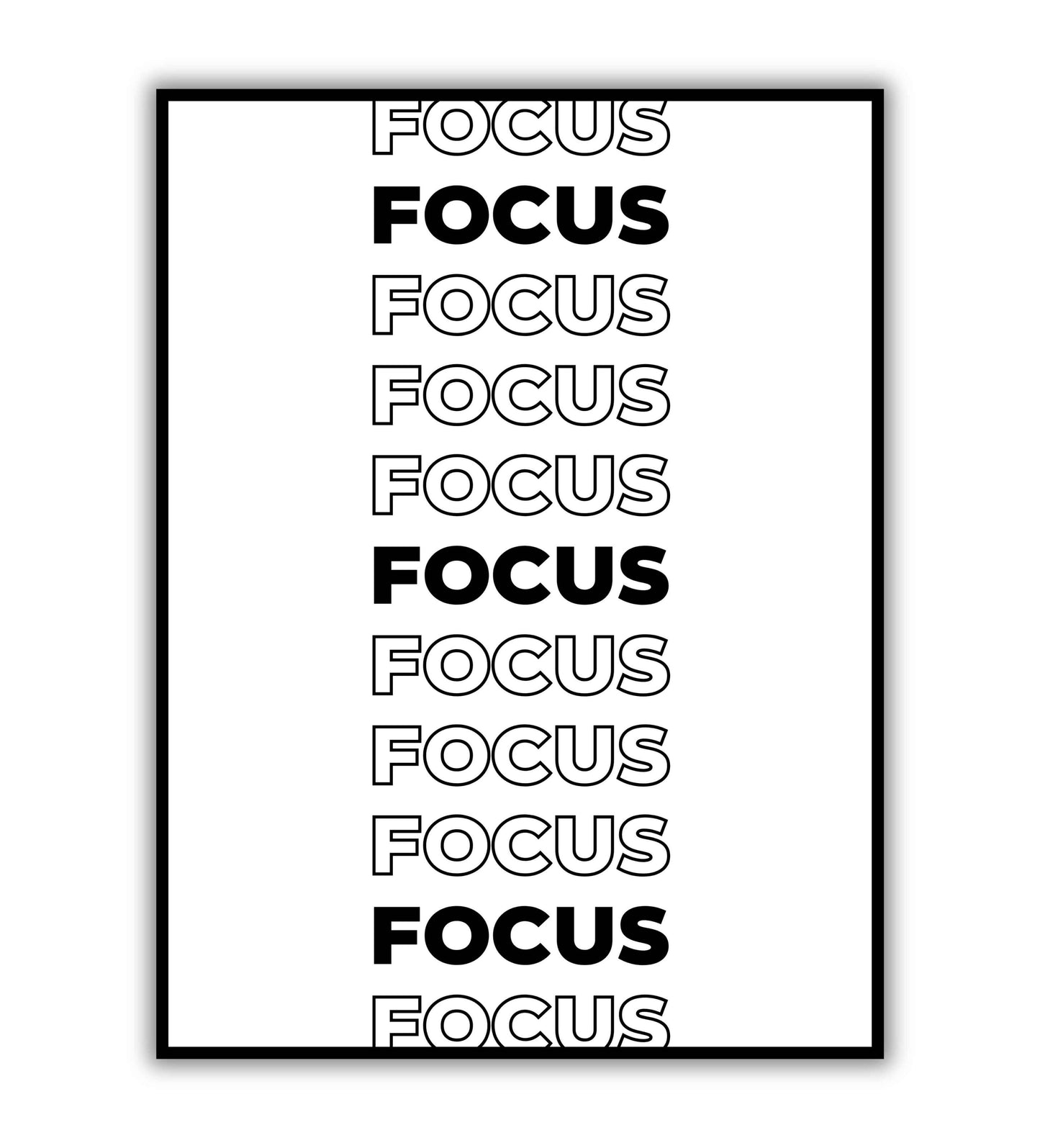 FOCUS - Printable Wall Art / Poster. Download this design to enhance your space.