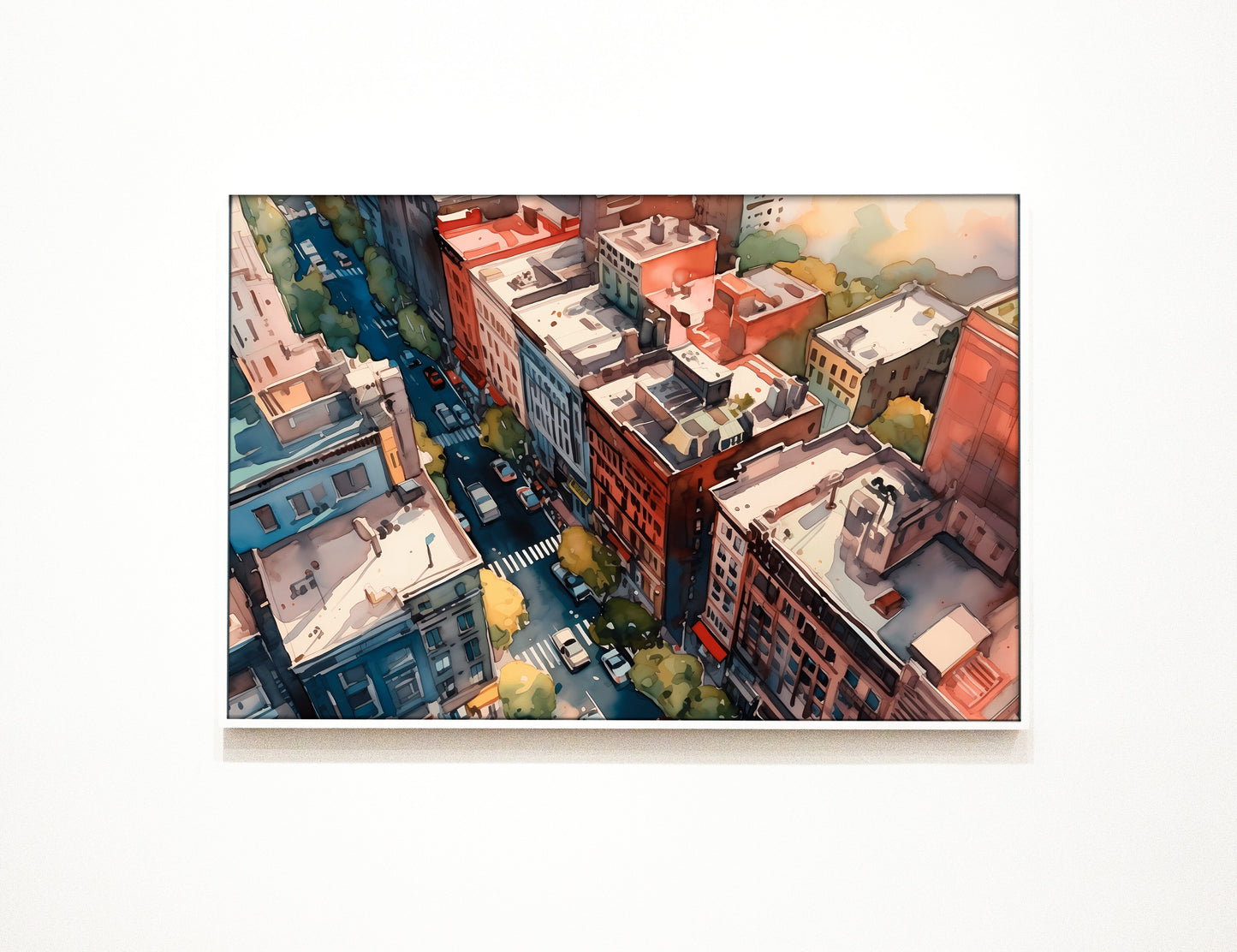 Framed Watercolor painting and Watercolor prints - Front angle 2