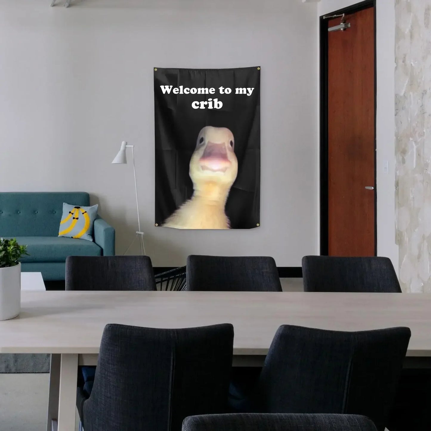 Welcome to My Crib decorative banner for bedroom wall