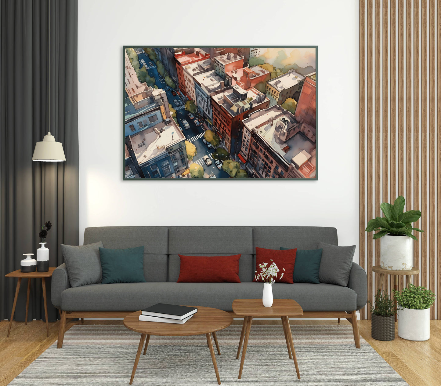 framed watercolor painting and watercolor prints - front angle 2