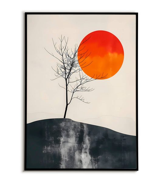 Minimalist Landscape - Printable Wall Art / Poster. Download this calming image to add a touch of serenity to your decor.
