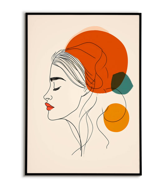Minimalist Woman Line Art