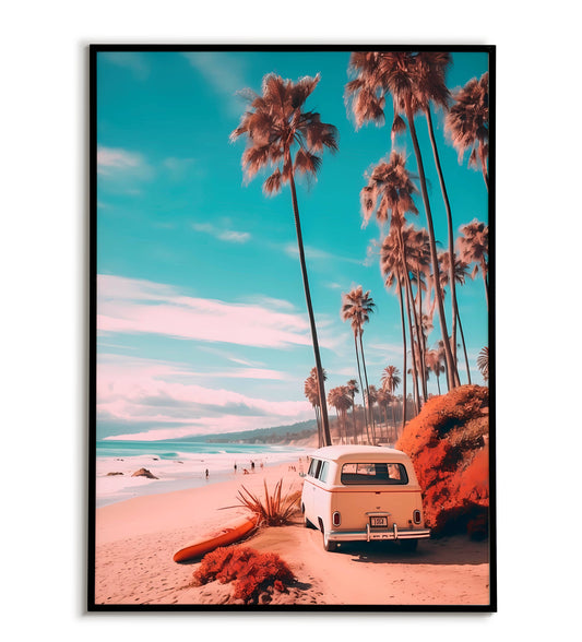 Bus by the beach