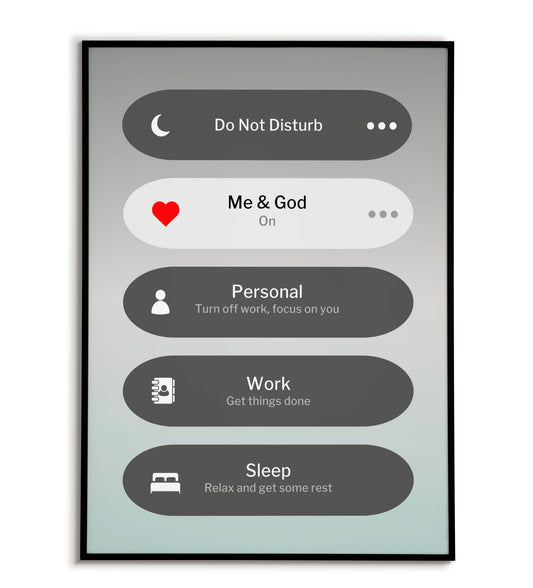 "Me & God" printable faith-based poster.