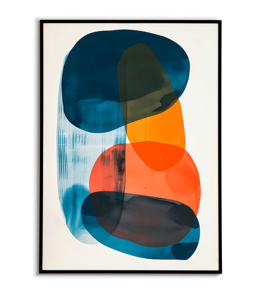 "Abstract Shapes" printable abstract art poster.