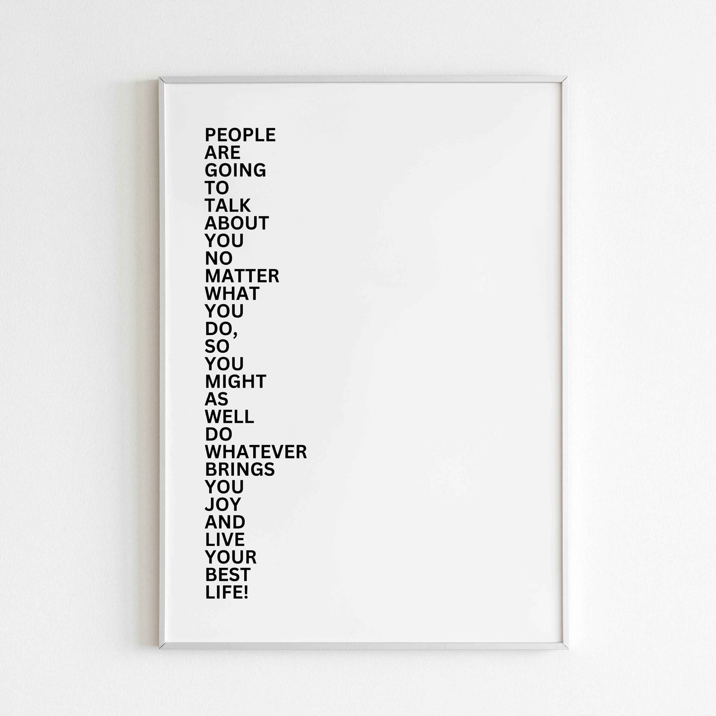 Motivational quote wall art reminding you that others' opinions don't define you