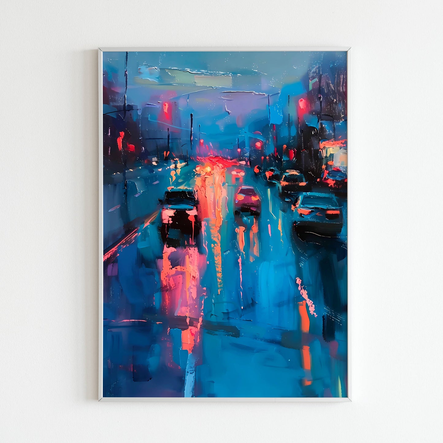 Capture the beauty of the blue hour on a scenic road with this printable poster (physical or digital)