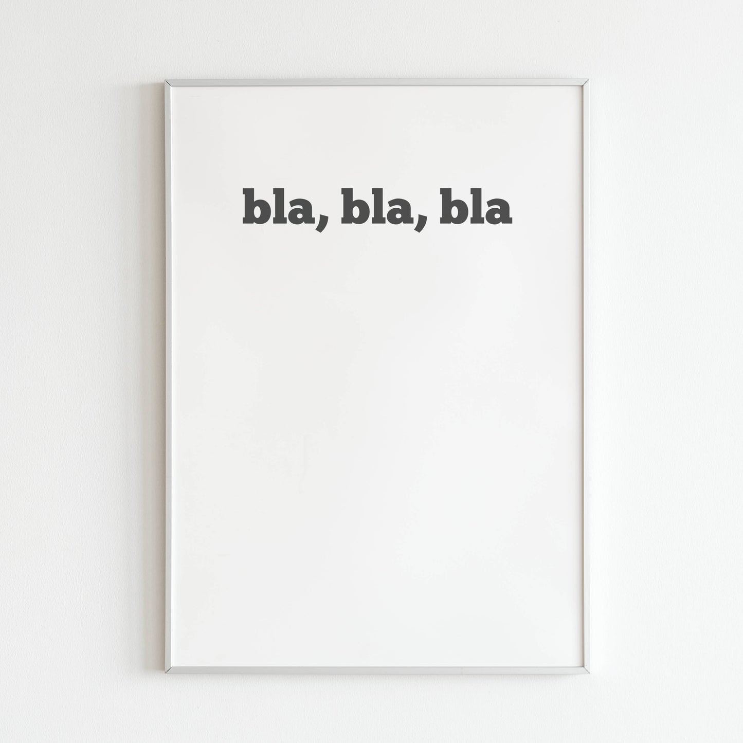 Downloadable "bla, bla, bla" art print, express your thoughts on unnecessary talk with a touch of humor.