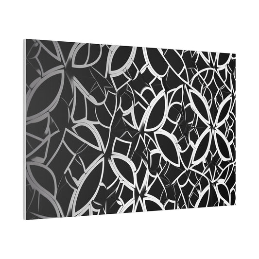 black and white art print  - side angle