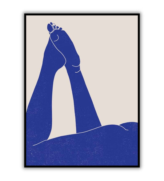 Blue Nude Art Matisse - Abstract Art poster. Modern interpretation of Matisse's Blue Nude painting.