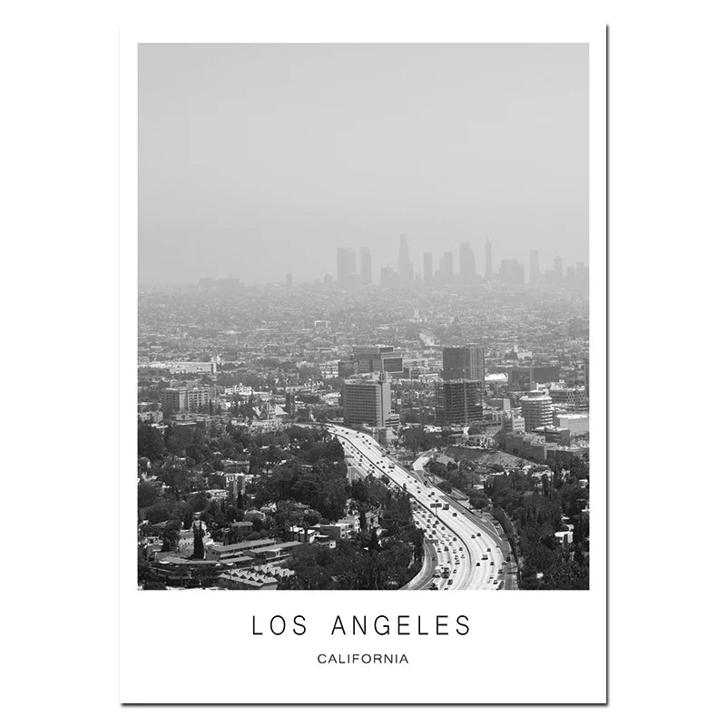 World City Landscape Paris London New York Poster