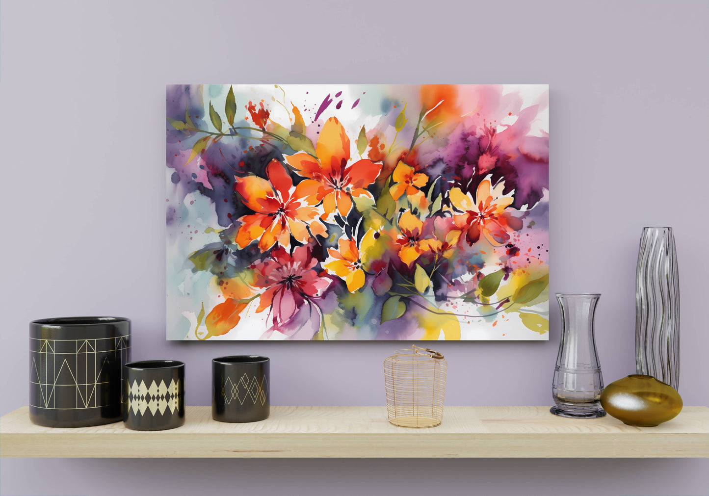 Watercolor painting or Watercolor print - front angle