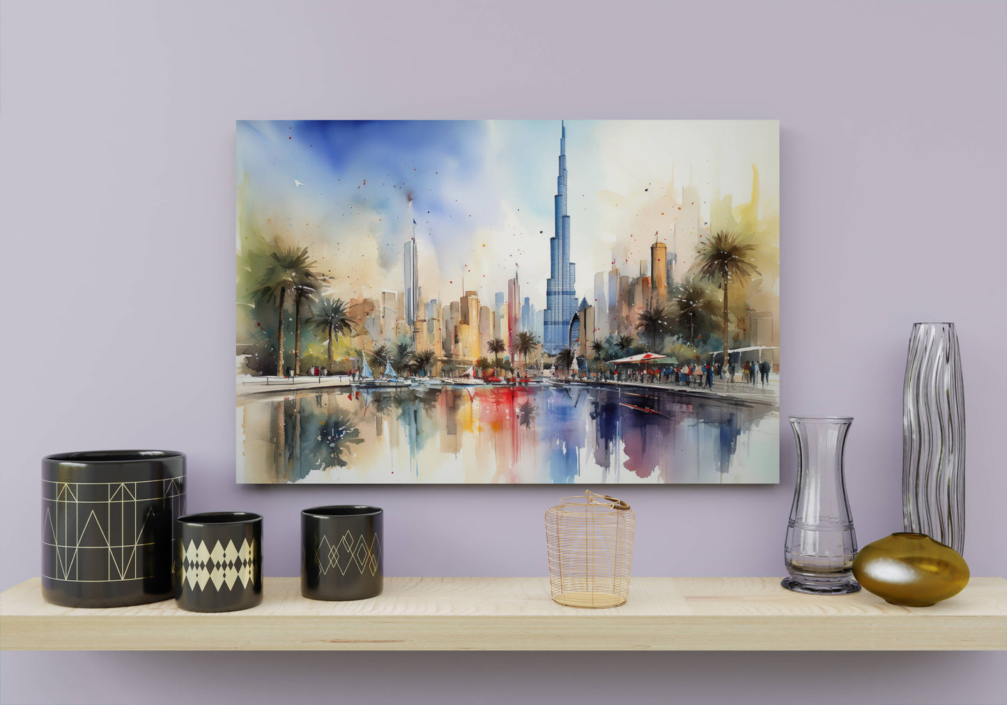 Watercolor painting or Watercolor print - Front angle 1