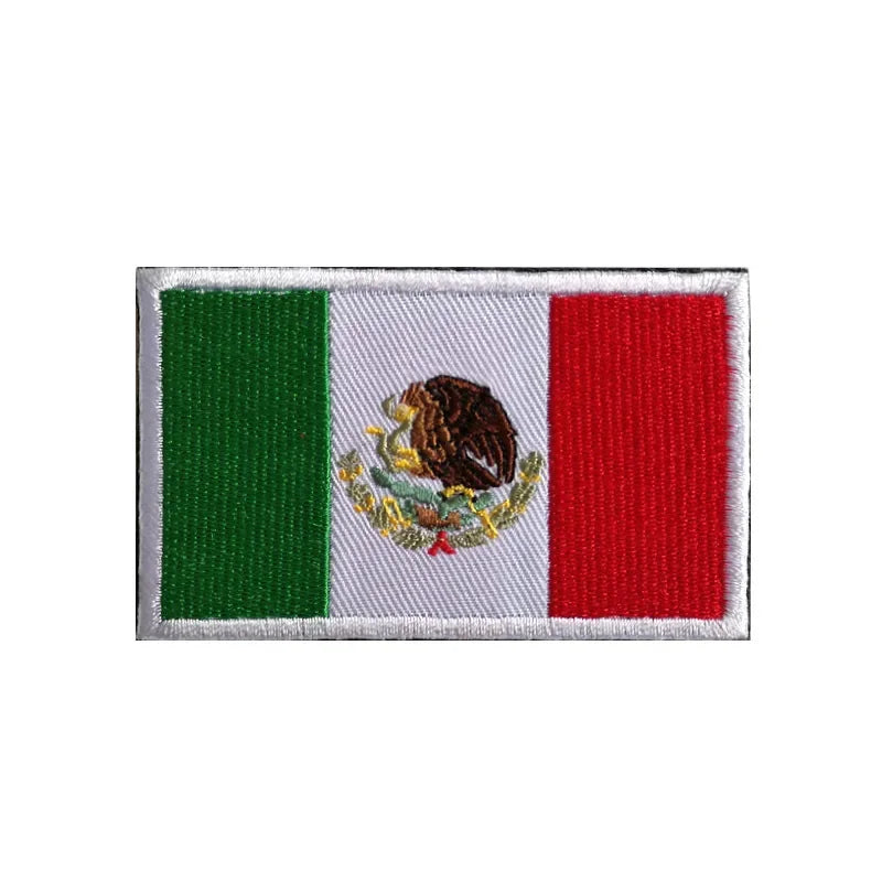 Flag Embroidery Patch Russia Spain Turkey France EU Tactical Military Patch Army Backpack Fabric Decoration Patches on Clothes