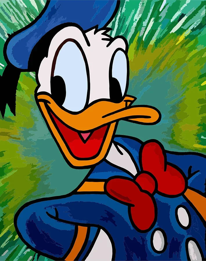 Donald Duck Love Money Graffiti Art Print