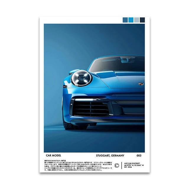 Supercar Canvas Wall Art Print