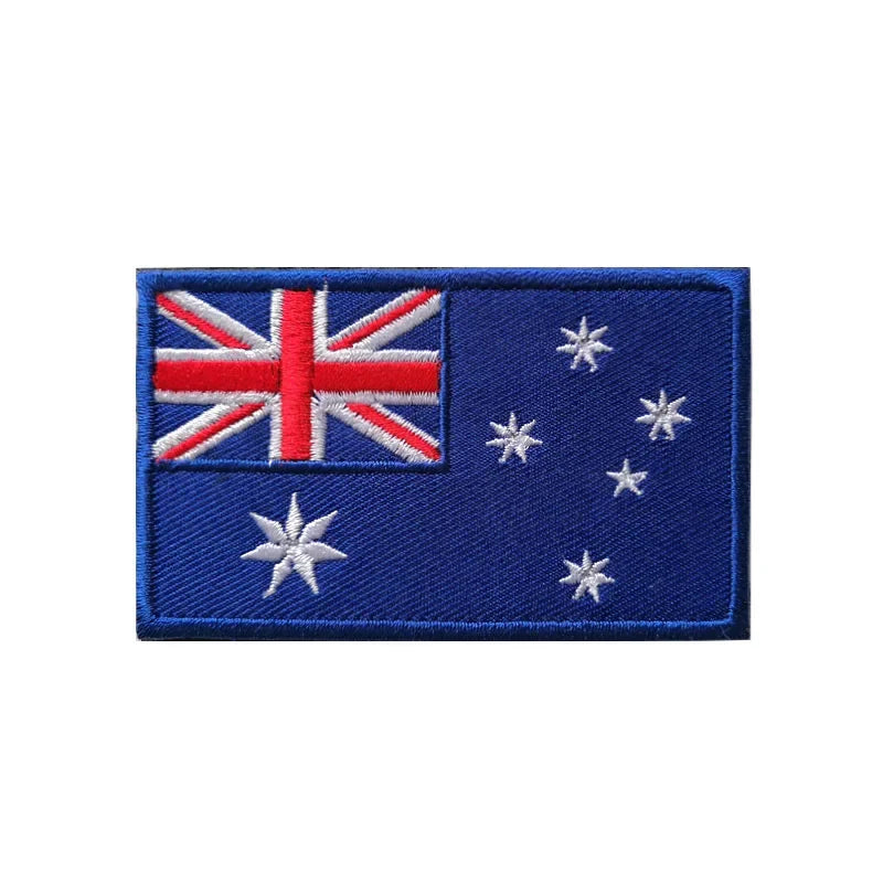 Flag Embroidery Patch Russia Spain Turkey France EU Tactical Military Patch Army Backpack Fabric Decoration Patches on Clothes