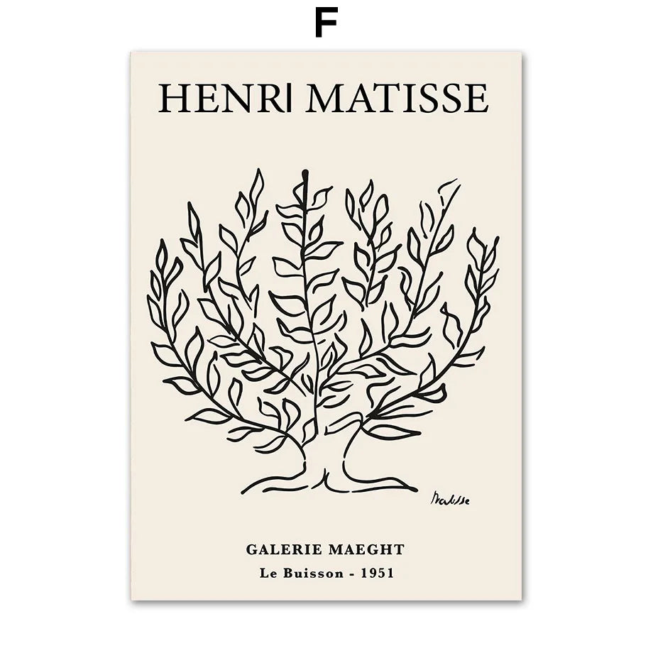Bohe Matisse Black Line Body Poster