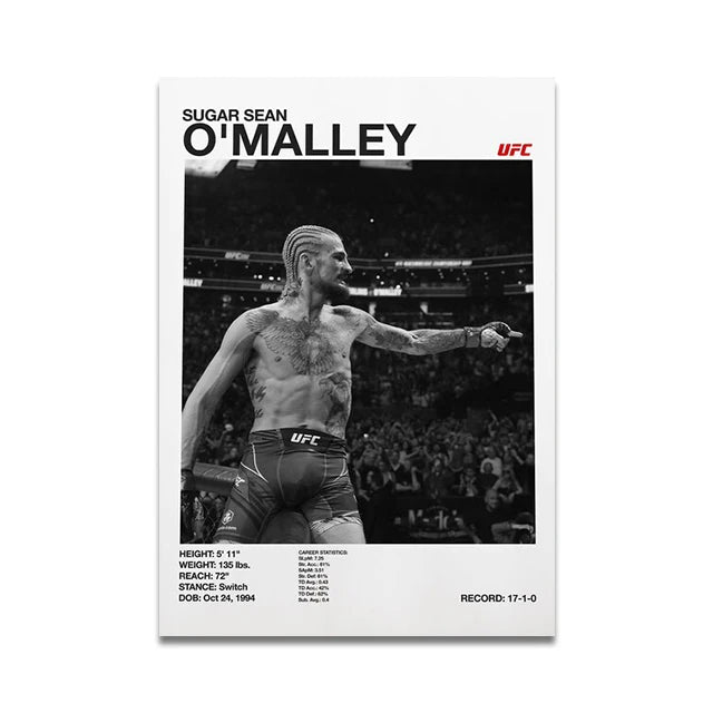 Boxing Fighting Star Canvas Wall Art Print Poster MMA Decorative Painting Home Decor Boxing Lover Gift Unframed