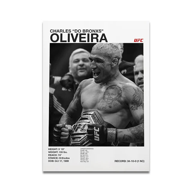Boxing Fighting Star Canvas Wall Art Print Poster MMA Decorative Painting Home Decor Boxing Lover Gift Unframed