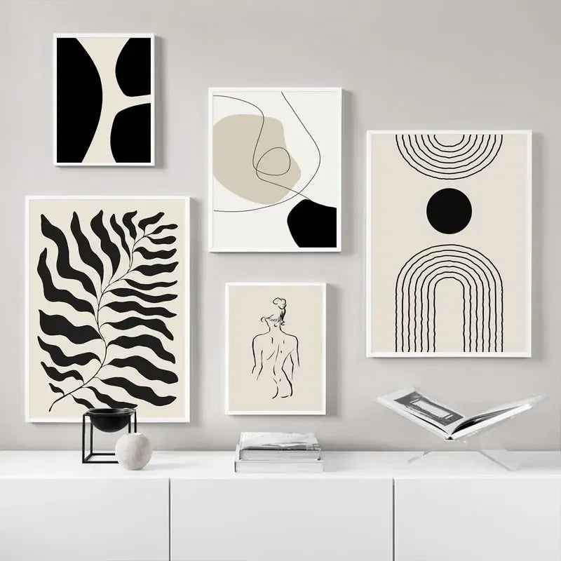 Abstract Boho Geometric Line Posters