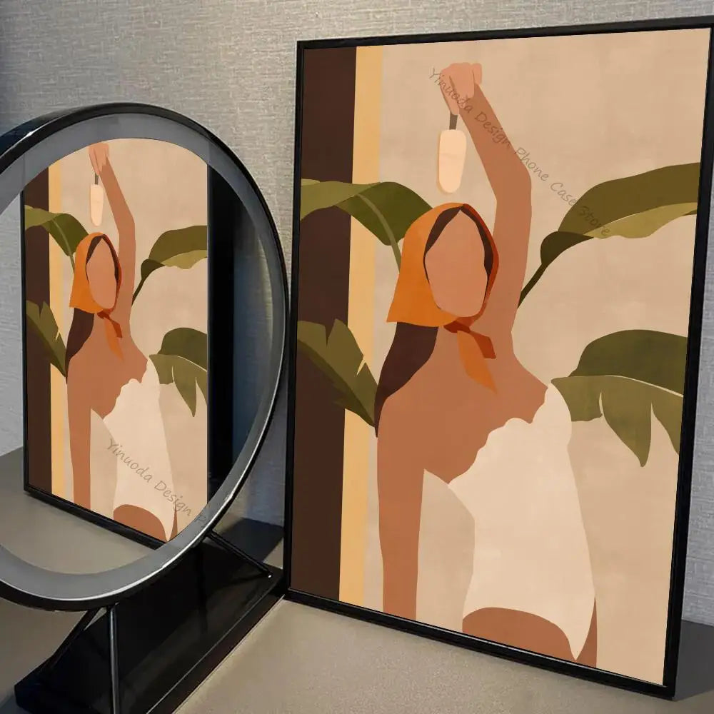 Vintage Abstract African Woman Poster