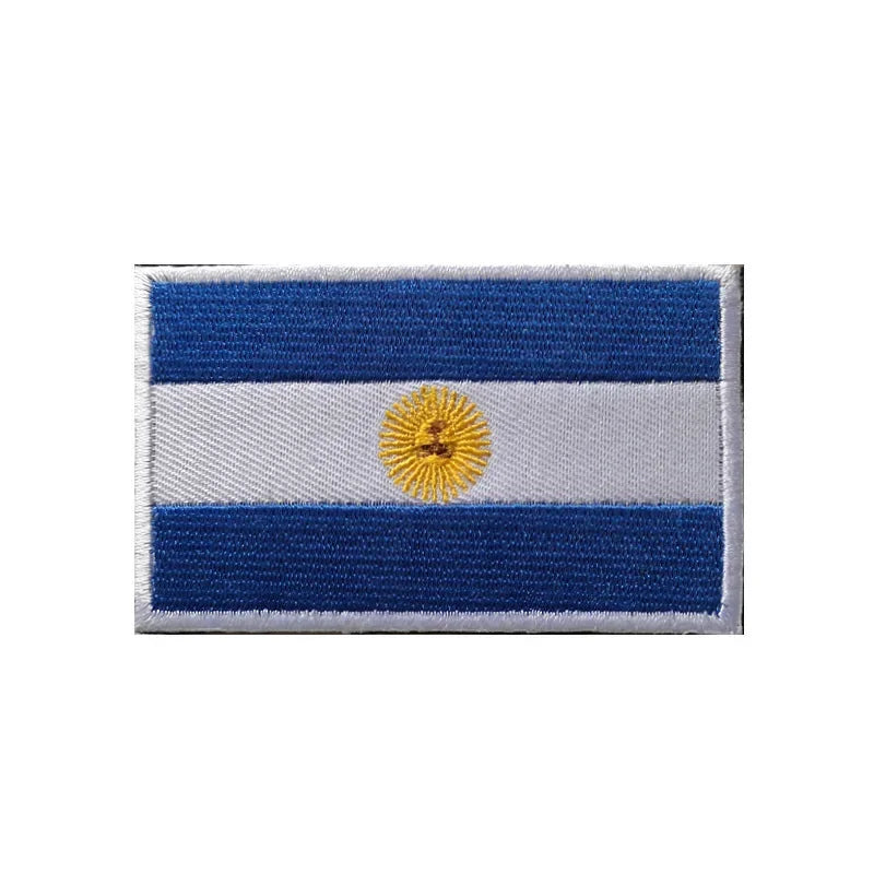 Flag Embroidery Patch Russia Spain Turkey France EU Tactical Military Patch Army Backpack Fabric Decoration Patches on Clothes