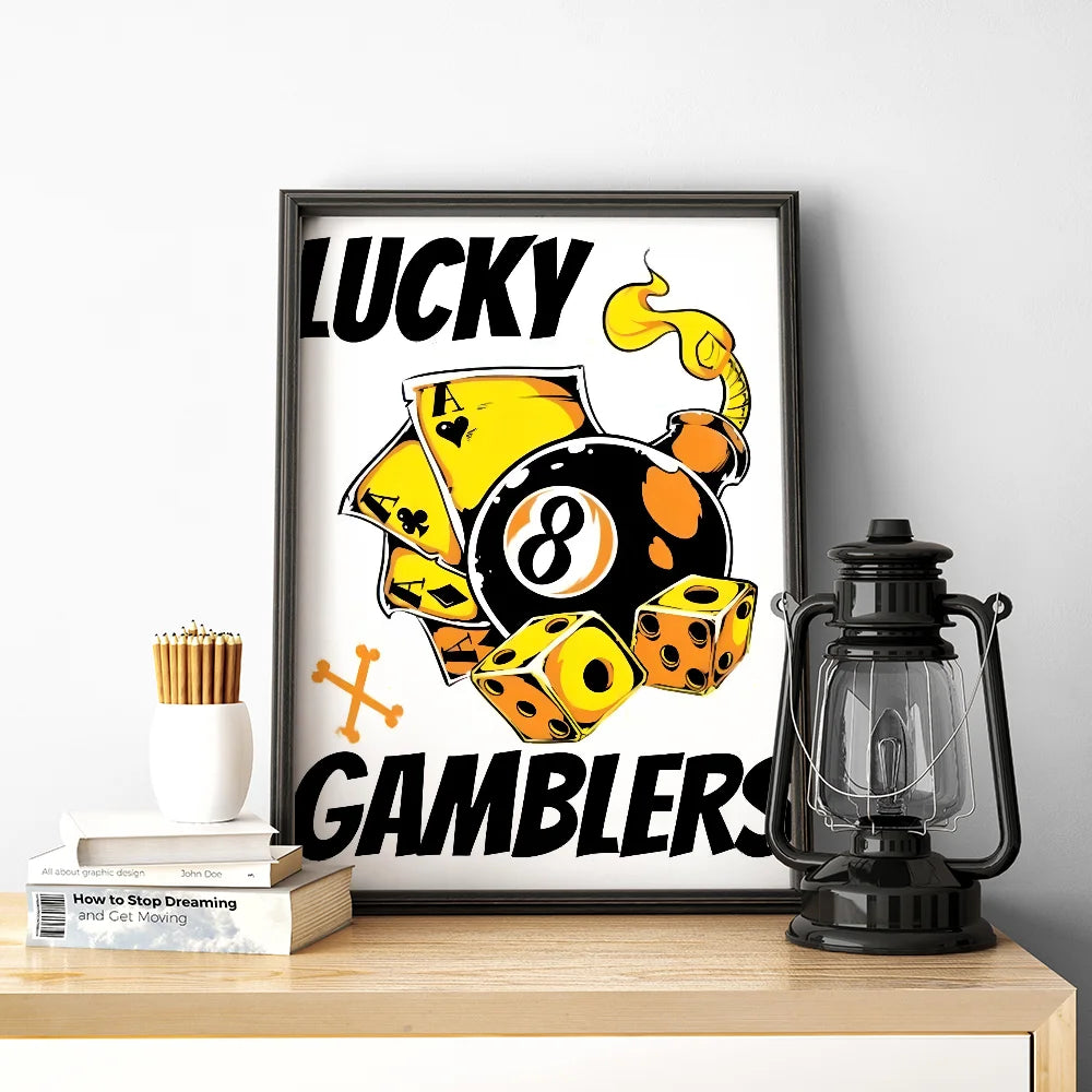 Black and White NO.8 Ball Poster