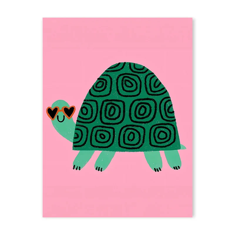 Cute Cartoon Colorful Animal Poster