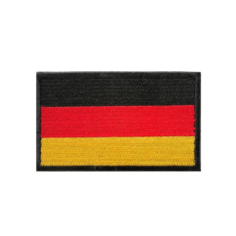 Flag Embroidery Patch Russia Spain Turkey France EU Tactical Military Patch Army Backpack Fabric Decoration Patches on Clothes