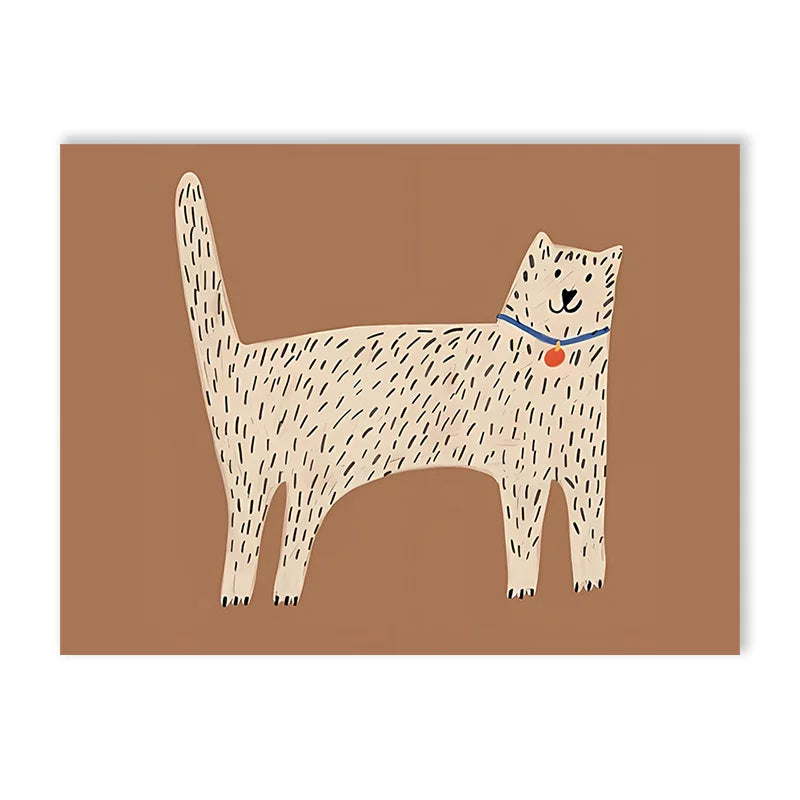 Cute Cartoon Colorful Animal Poster