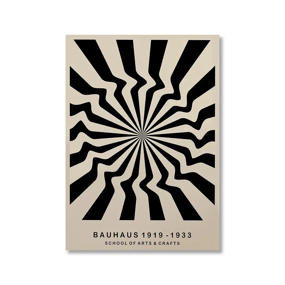 Abstract Bauhaus Style Geometric Posters