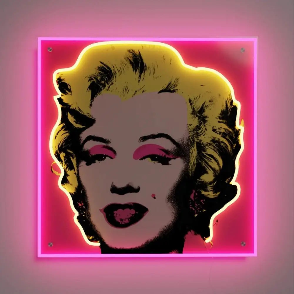 Marilyn Monroe Wall Art LED Neon Light Sign for Bedroom Dorm Classroom Hallway Wall Decor Retro Pop Art Eclectic Wall Decor
