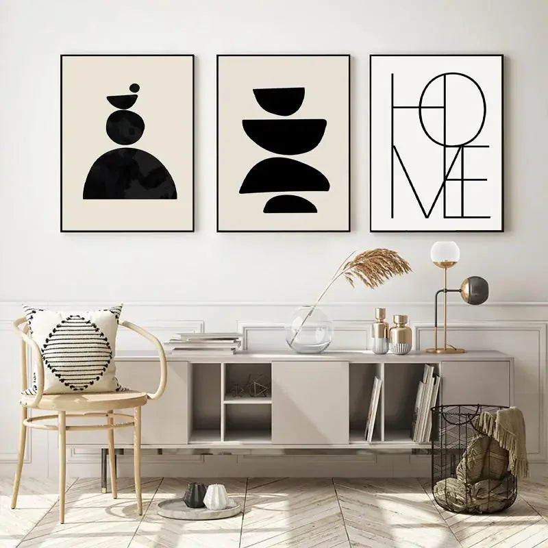 Abstract Boho Geometric Line Posters