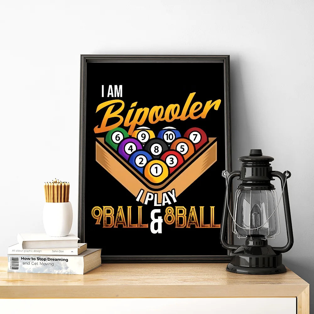 Black and White NO.8 Ball Poster