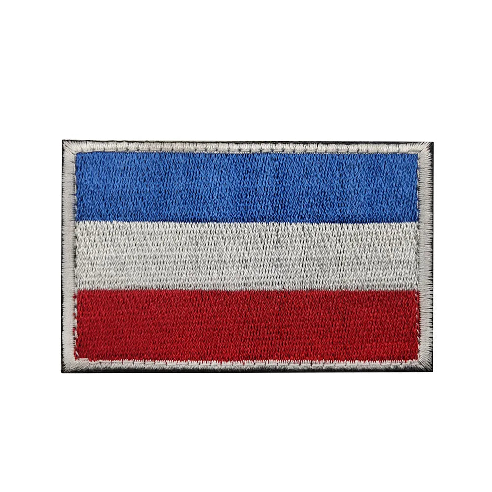 Flag Embroidery Patch Russia Spain Turkey France EU Tactical Military Patch Army Backpack Fabric Decoration Patches on Clothes