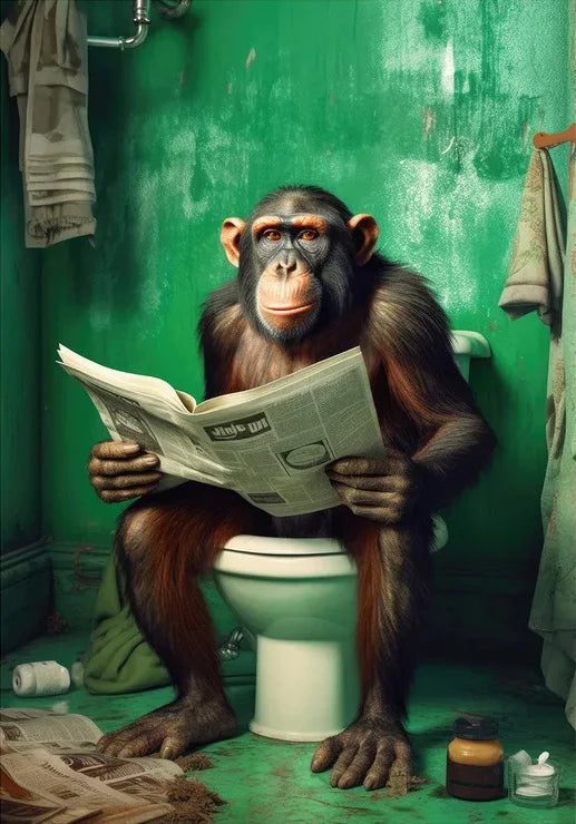 Chimpanzee Elephant Panda Animal Posters