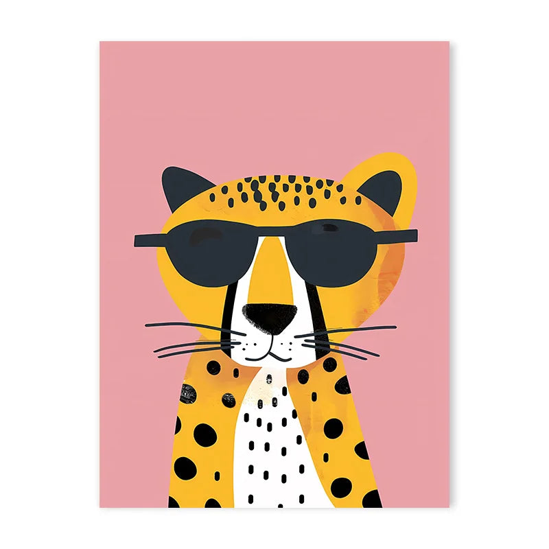 Cute Cartoon Colorful Animal Poster
