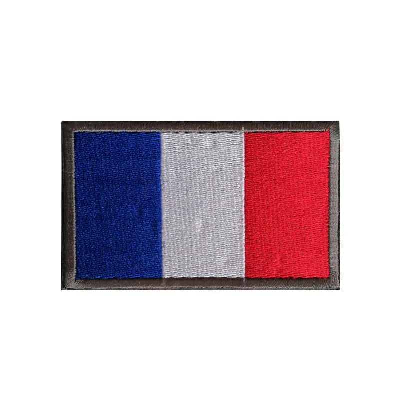Flag Embroidery Patch Russia Spain Turkey France EU Tactical Military Patch Army Backpack Fabric Decoration Patches on Clothes