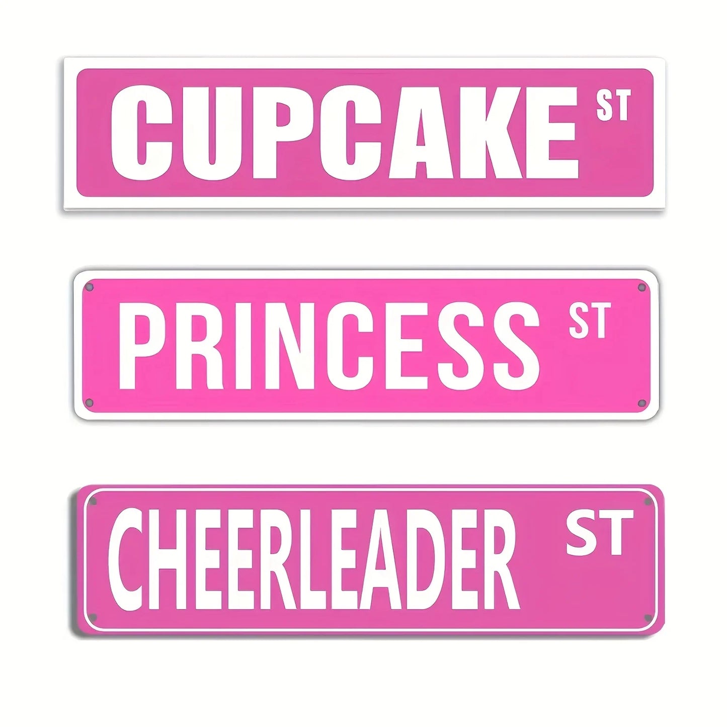 Cheerleader St, Princess St Metal Tin Sign, Cheerleading Dance Dancer Funny Vintage Slim Street Aluminum Signs, Wall Art Decor