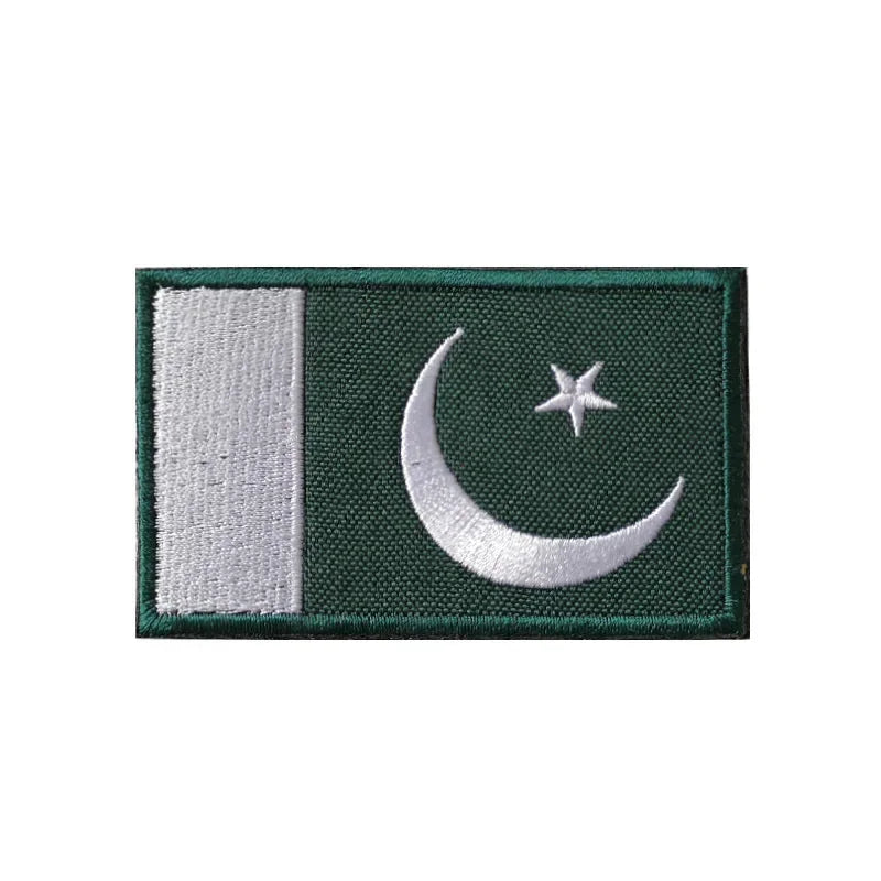 Flag Embroidery Patch Russia Spain Turkey France EU Tactical Military Patch Army Backpack Fabric Decoration Patches on Clothes