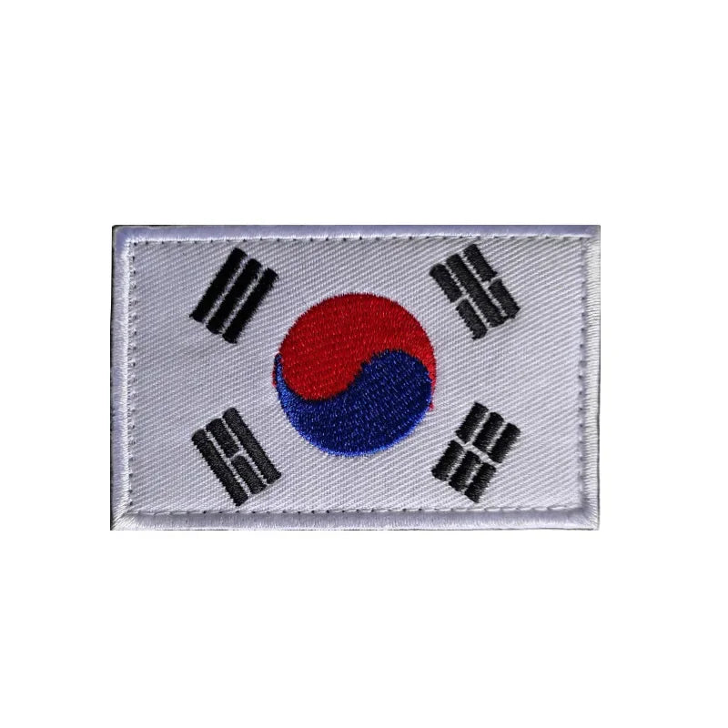Flag Embroidery Patch Russia Spain Turkey France EU Tactical Military Patch Army Backpack Fabric Decoration Patches on Clothes