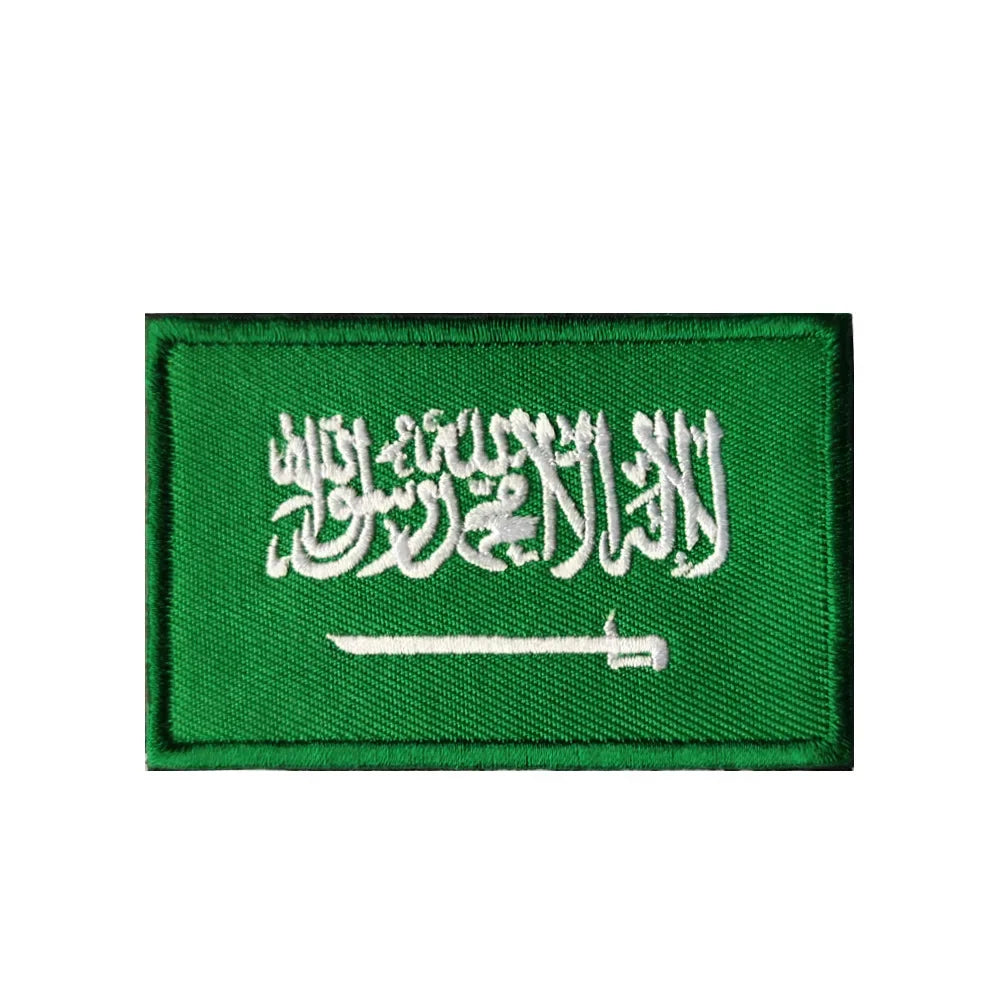 Flag Embroidery Patch Russia Spain Turkey France EU Tactical Military Patch Army Backpack Fabric Decoration Patches on Clothes