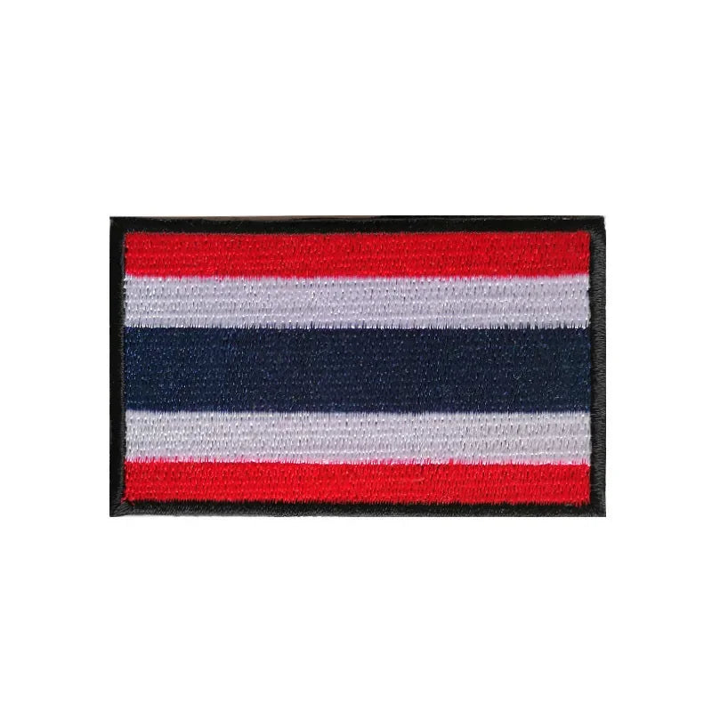 Flag Embroidery Patch Russia Spain Turkey France EU Tactical Military Patch Army Backpack Fabric Decoration Patches on Clothes