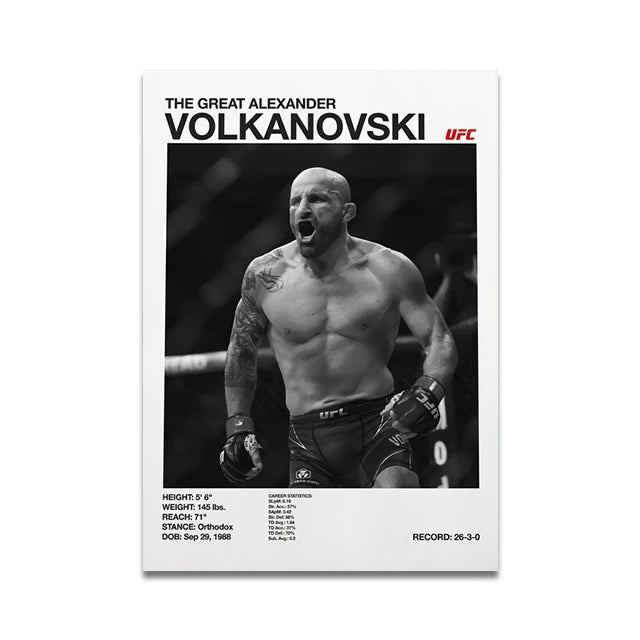 Boxing Fighting Star Canvas Wall Art Print Poster MMA Decorative Painting Home Decor Boxing Lover Gift Unframed