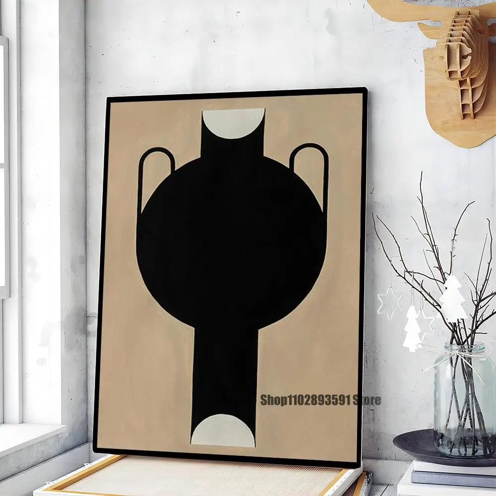 1pc Abstract Line Lemon Flower Vase Geometry Nordic Poster Paper Print Home Bedroom Entrance Bar Cafe Art Painting Decoration