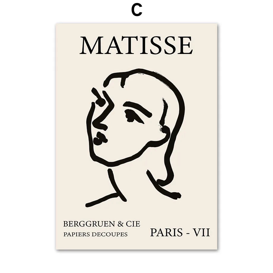 Bohe Matisse Black Line Body Poster