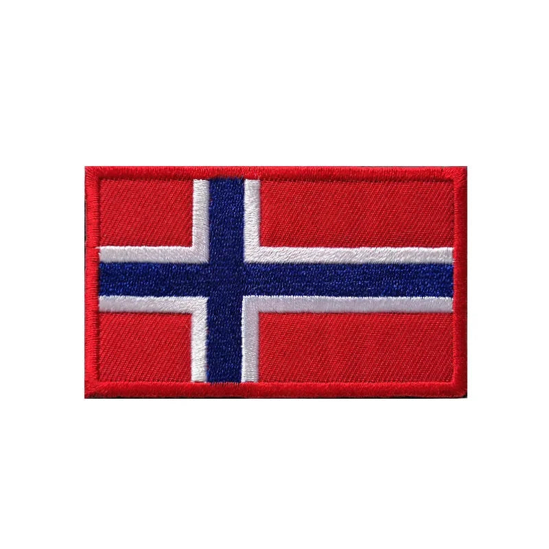 Flag Embroidery Patch Russia Spain Turkey France EU Tactical Military Patch Army Backpack Fabric Decoration Patches on Clothes