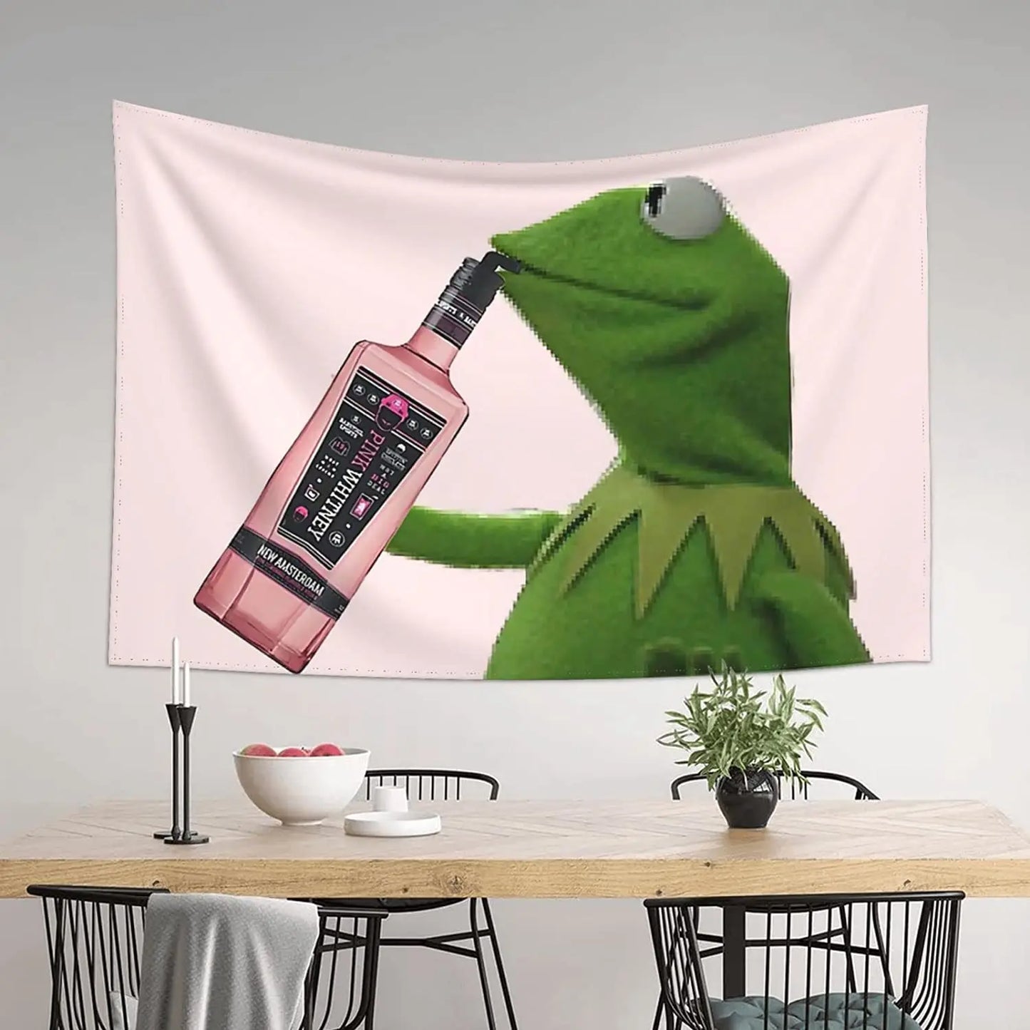 Pink Tapestry Cute Doll Frog Tapestry